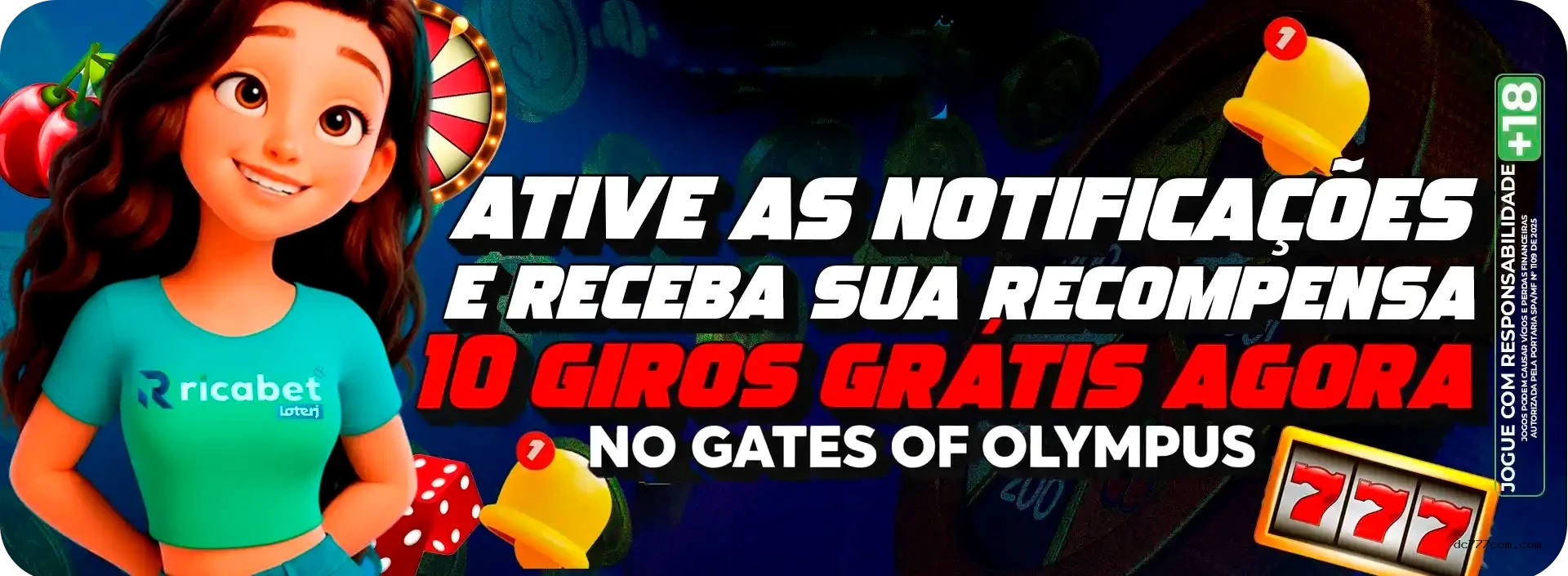 Imagem promocional da experiência de game da Dc777.com
